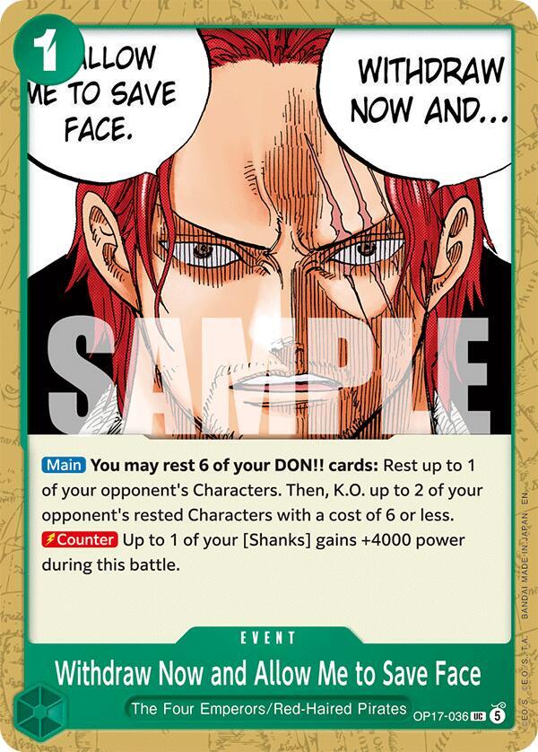 The World's Strongest Warriors - OP17-036 - Withdraw Now and Allow Me to Save Face - UC