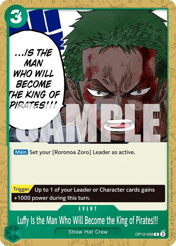 Legacy of the Master - OP12-039 - Luffy Is the Man Who Will Become the King of Pirates!!! - R