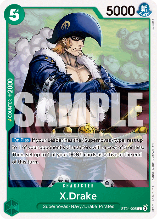 Starter Deck 32: GREEN Roronoa Zoro - ST24-005 - X.Drake - C