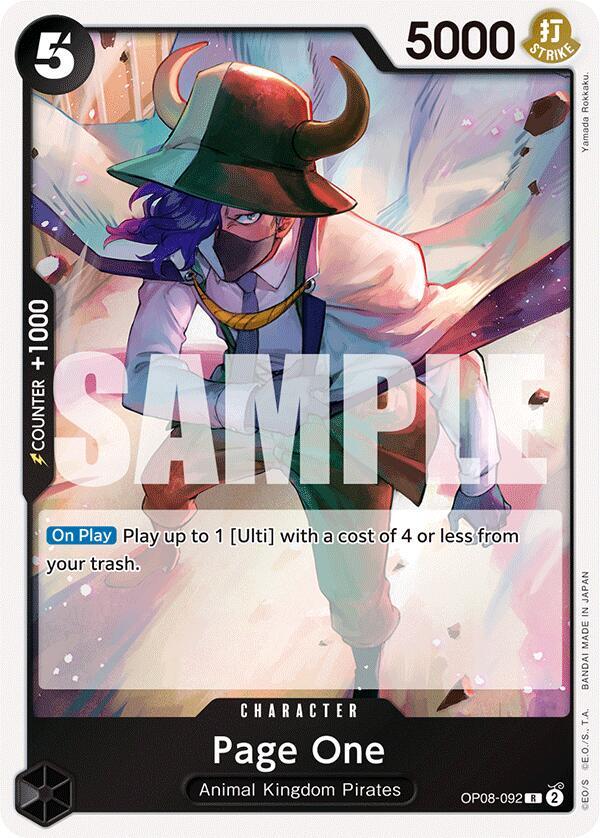 Two Legends - OP08-092 - Page One - R - Foil
