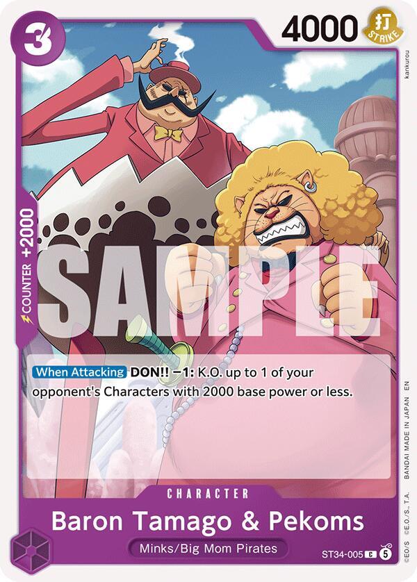 ST-34: Starter Deck 34 PURPLE Charlotte Katakuri - ST34-005 - Baron Tamago & Pekoms - C