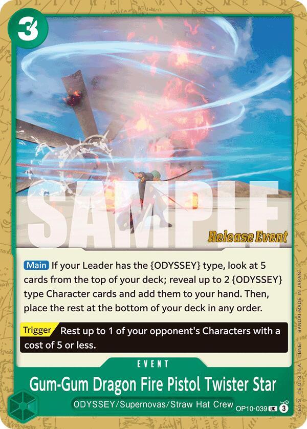 Royal Blood Release Event Cards - OP10-039 - Gum-Gum Dragon Fire Pistol Twister Star - UC