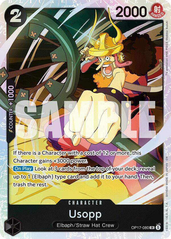 The World's Strongest Warriors - OP17-080 - Usopp - SR - Foil