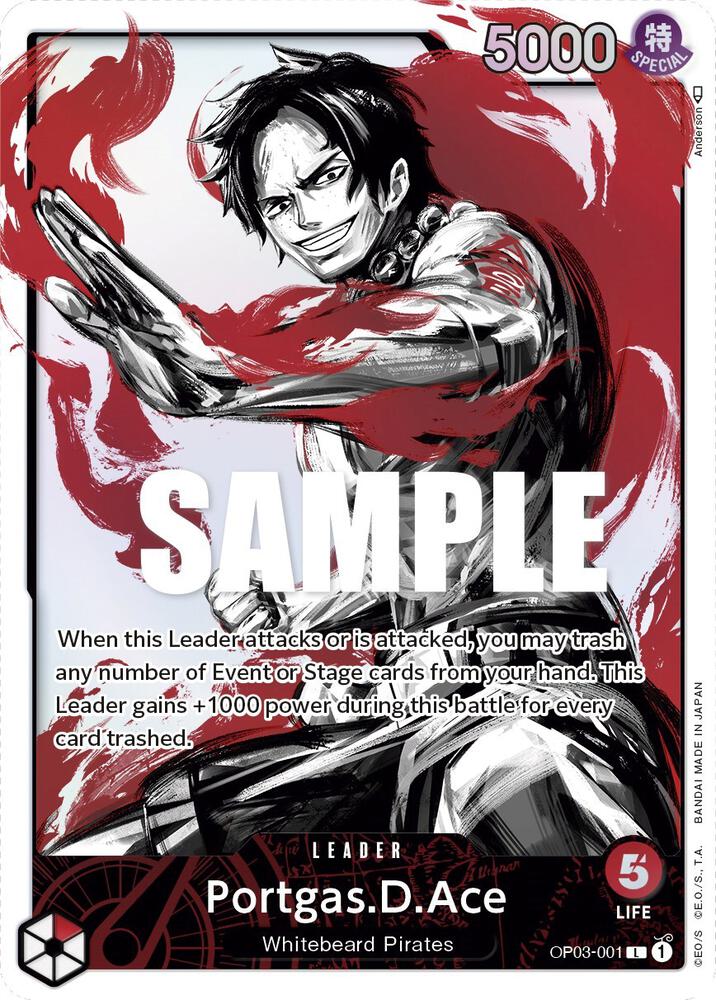 Pillars of Strength - OP03-001 - Portgas.D.Ace (Alternate Art) - L
