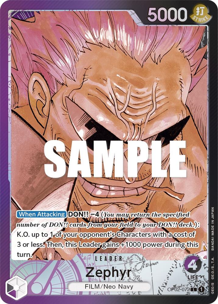 Paramount War - OP02-072 - Zephyr (Alternate Art) - L