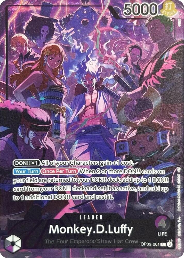 One Piece Promotion Cards - OP09-061 - Monkey.D.Luffy (English Version 2nd Anniversary Set) - L - Alt Art