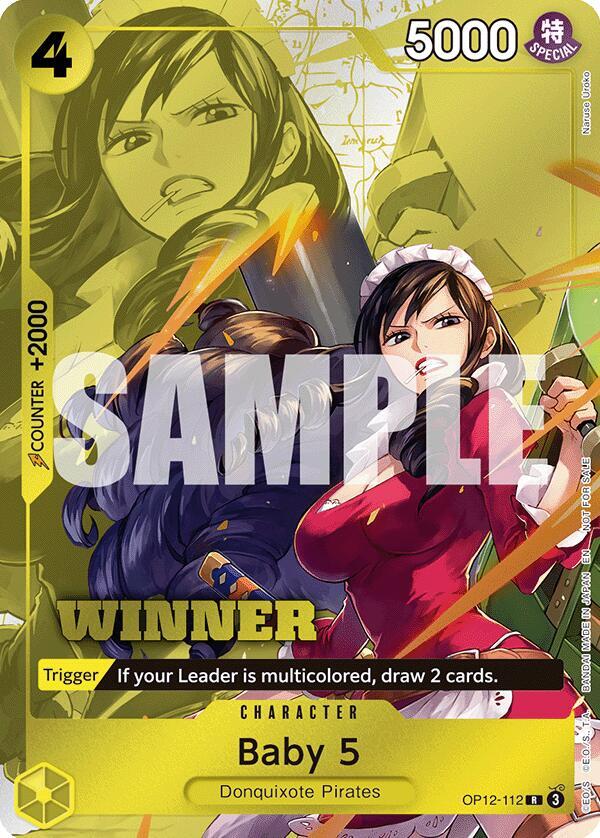 One Piece Promotion Cards - OP12-112 - Baby 5 (Winner Pack 2026 Vol. 1) - R
