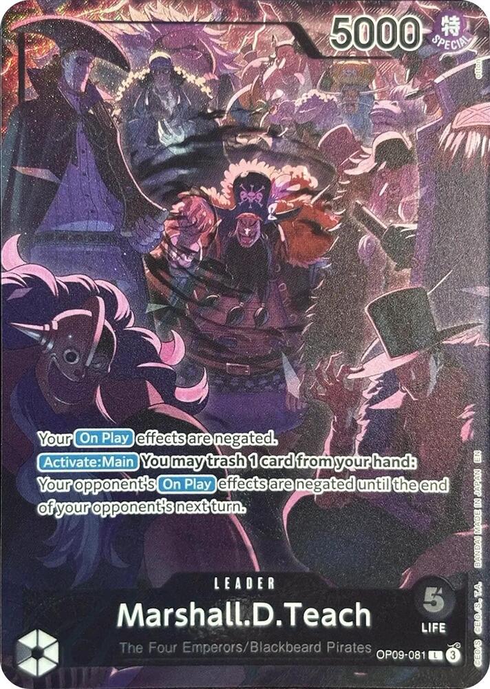 One Piece Promotion Cards - OP09-081 - Marshall.D.Teach (English Version 2nd Anniversary Set) - L