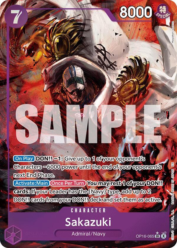 The Time of Battle - OP16-065 - Sakazuki - SR - Alt Art
