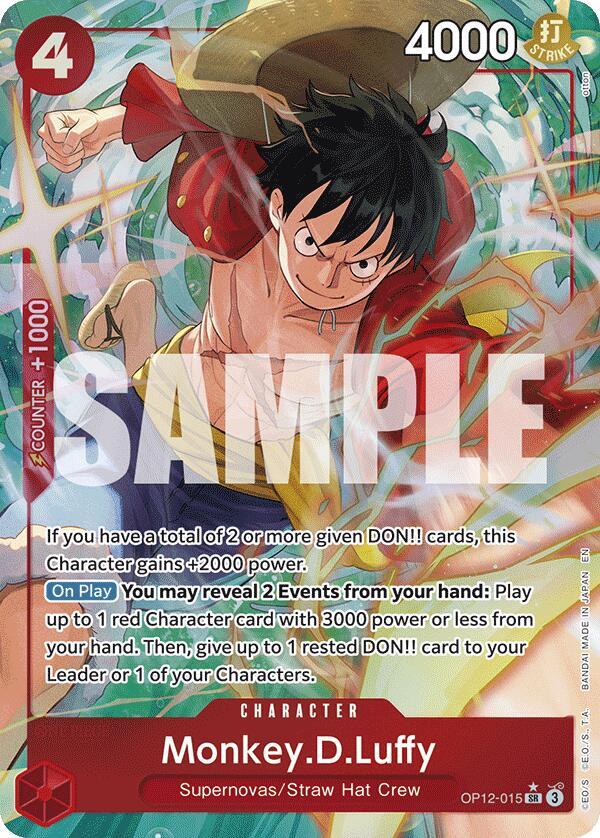 Legacy of the Master - OP12-015 - Monkey.D.Luffy - SR - Alt Art