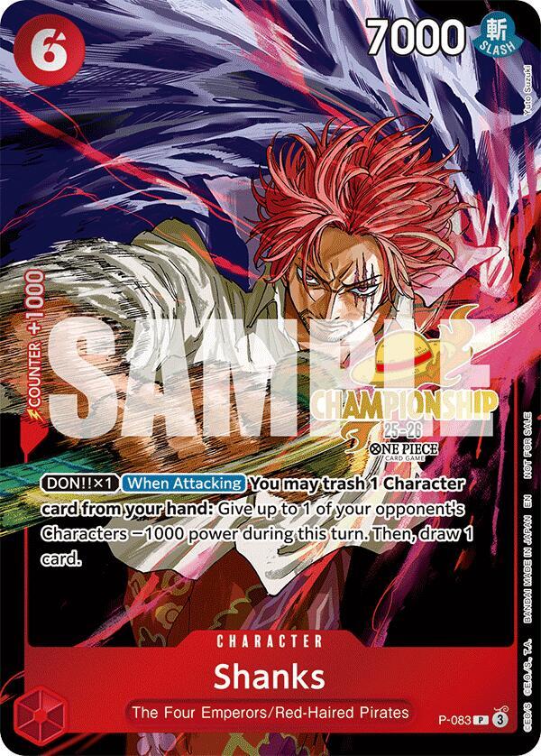 One Piece Promotion Cards - P-083 - Shanks - PR - CS 25-26 Event Pack
