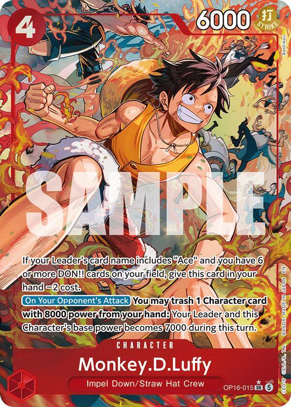 The Time of Battle - OP16-015 - Monkey.D.Luffy - SR - Alt Art
