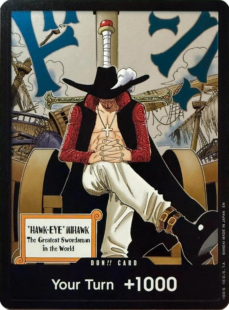 The Azure Sea's Seven - DON-672185 - DON!! Card (Dracule Mihawk) - DON!! - Foil