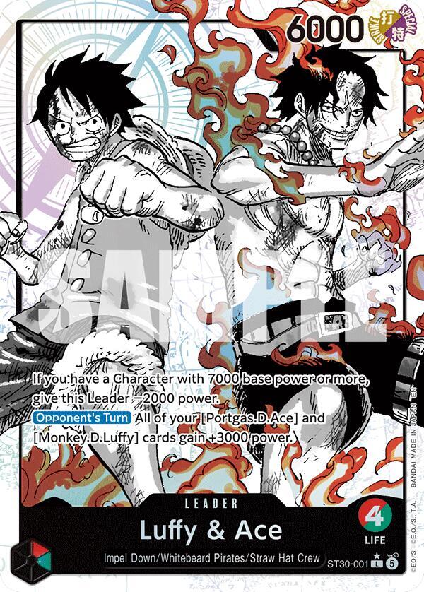 ST-30: Starter Deck 30 EX Luffy & Ace - ST30-001 - Luffy & Ace (Parallel) - L