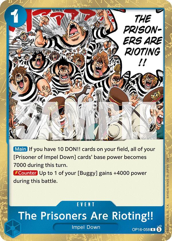 The Time of Battle - OP16-058 - The Prisoners Are Rioting!! - R - Foil