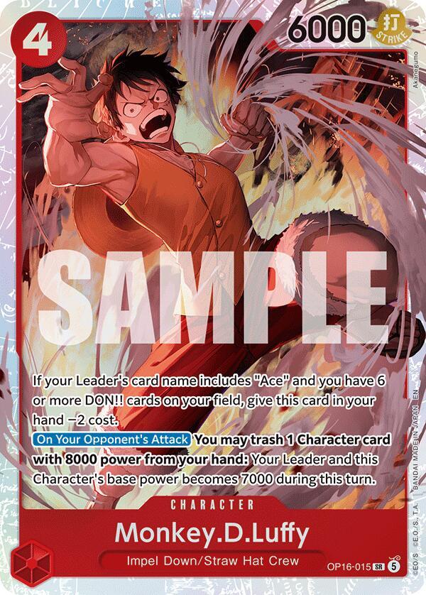 The Time of Battle - OP16-015 - Monkey.D.Luffy - SR - Foil