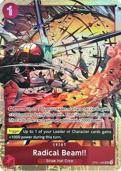 One Piece Promotion Cards - OP01-029 - Radical Beam!! (Premium Card Collection -Best Selection Vol. 1-) - UC