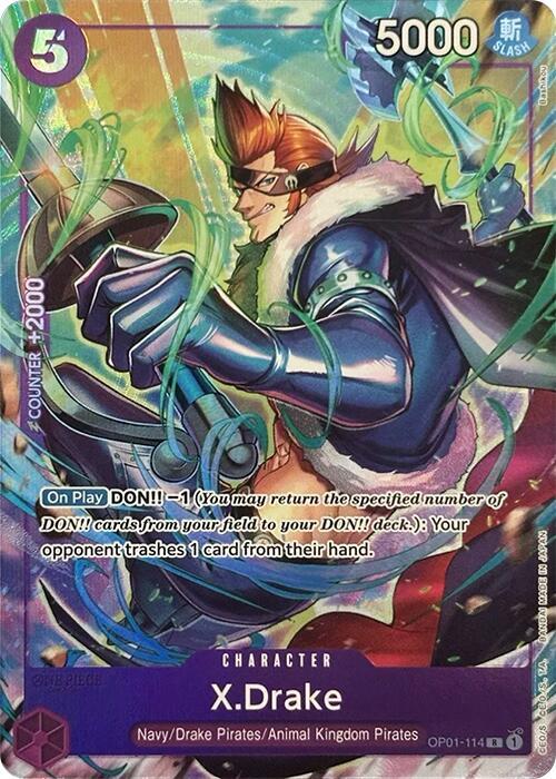 One Piece Promotion Cards - OP01-114 - X.Drake (Premium Card Collection -Best Selection Vol. 2-) - R