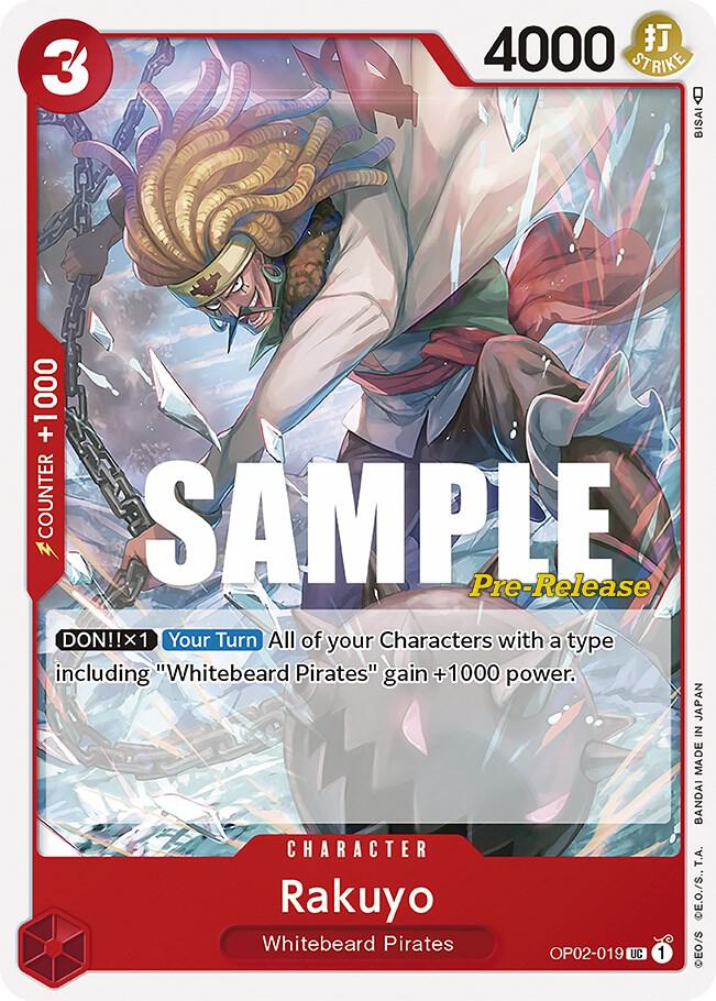 Paramount War Pre-Release Cards - OP02-019 - Rakuyo - UC