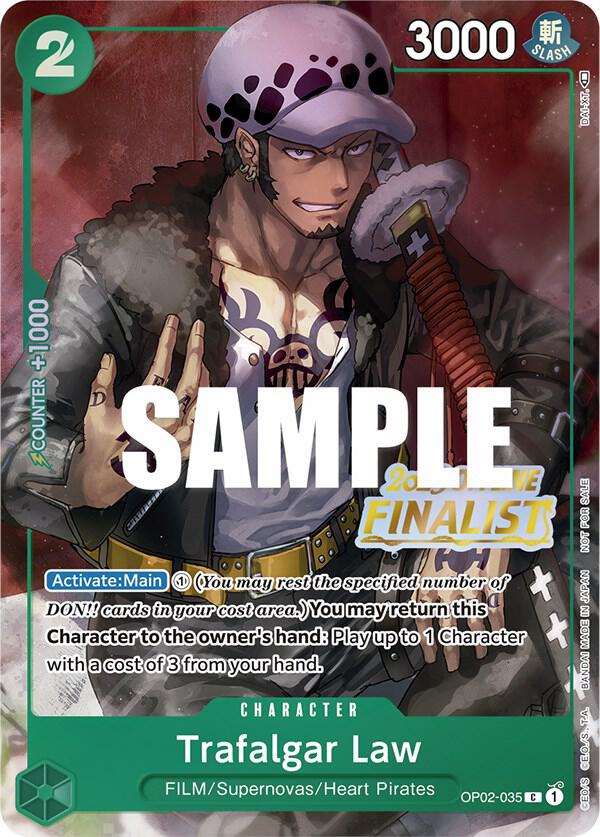 One Piece Promotion Cards - OP02-035 - Trafalgar Law (Offline Regional 2023) [Finalist] - PR