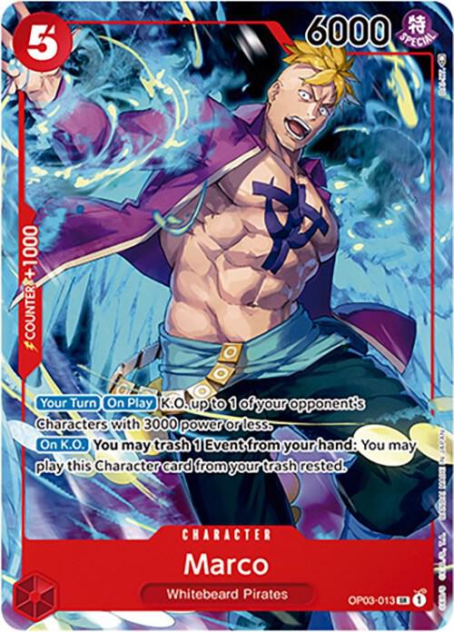 One Piece Promotion Cards - OP03-013 - Marco (Japanese 1st Anniversary Set) - SR