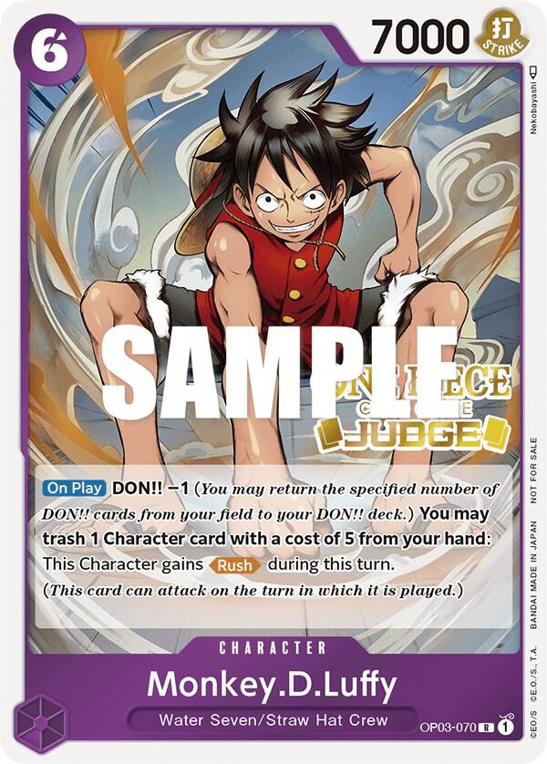 One Piece Promotion Cards - OP03-070 - Monkey.D.Luffy (Judge Pack Vol. 2) - PR