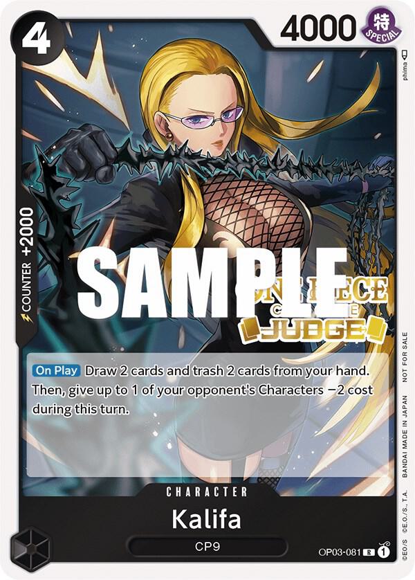 One Piece Promotion Cards - OP03-081 - Kalifa (Judge Pack Vol. 2) - PR