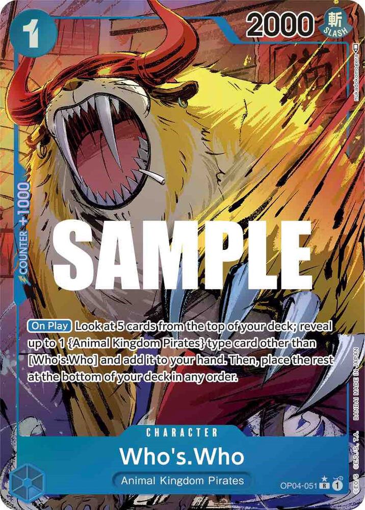 Kingdoms of Intrigue - OP04-051 - Who's.Who (Alternate Art) - R