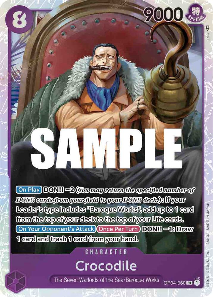 Kingdoms of Intrigue - OP04-060 - Crocodile (060) - SR - Foil