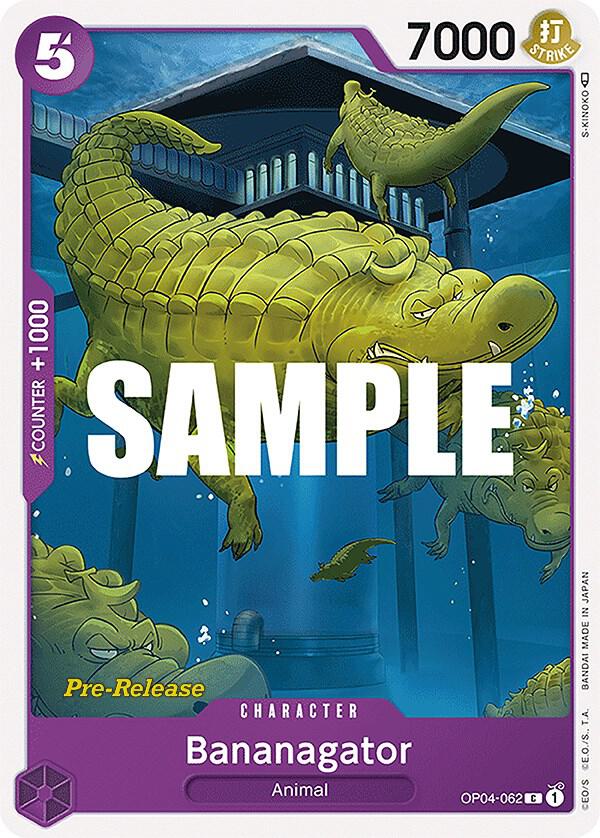 Kingdoms of Intrigue Pre-Release Cards - OP04-062 - Bananagator - C