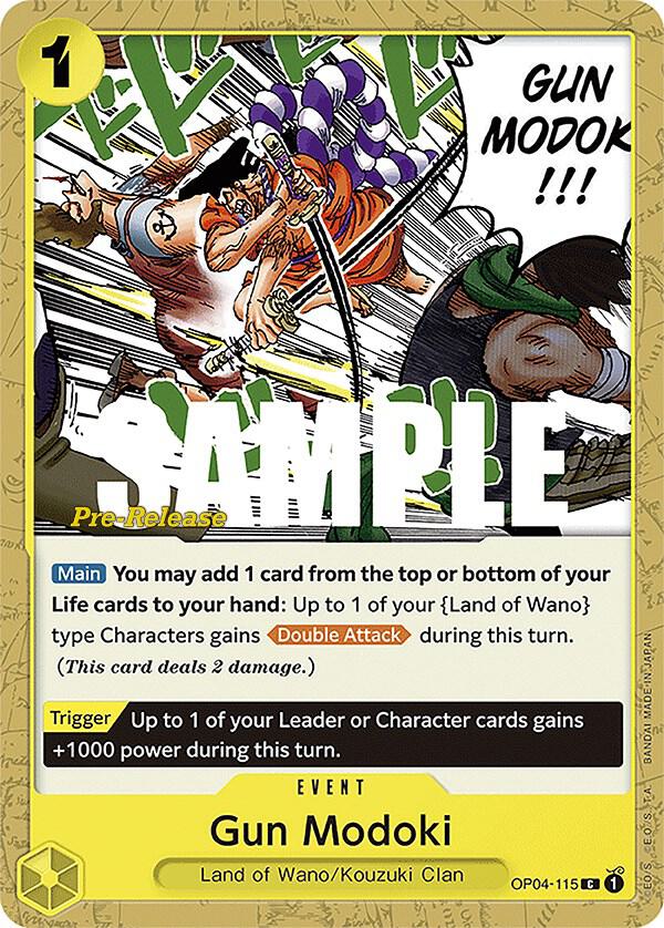 Kingdoms of Intrigue Pre-Release Cards - OP04-115 - Gun Modoki - C