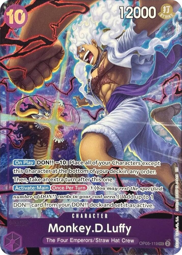 One Piece Promotion Cards - OP05-119 - Monkey.D.Luffy (119) (English Version 2nd Anniversary Set) - SEC