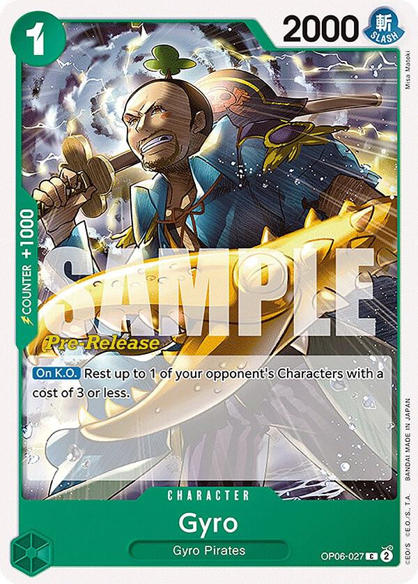 Wings of the Captain Pre-Release Cards - OP06-027 - Gyro - C