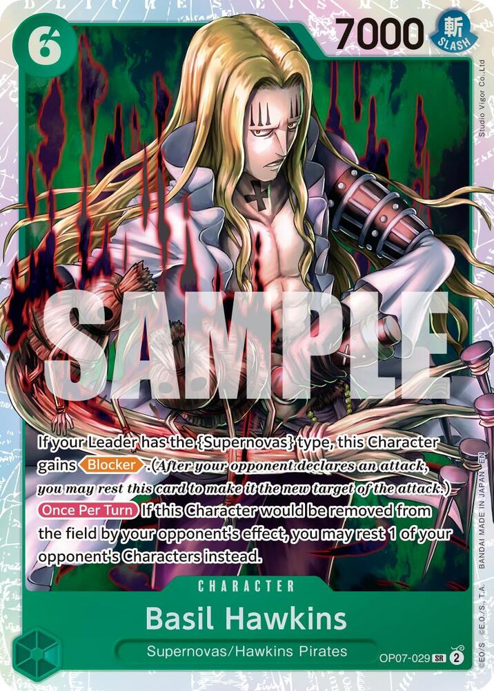 Premium Booster -The Best- Vol. 2 - OP07-029 - Basil Hawkins - OP07-029 (Reprint) - SR