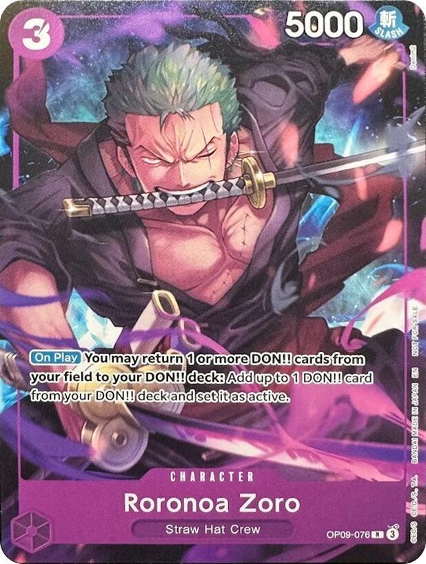 One Piece Promotion Cards - OP09-076 - Roronoa Zoro (Welcome Pack Vol. 2) - R