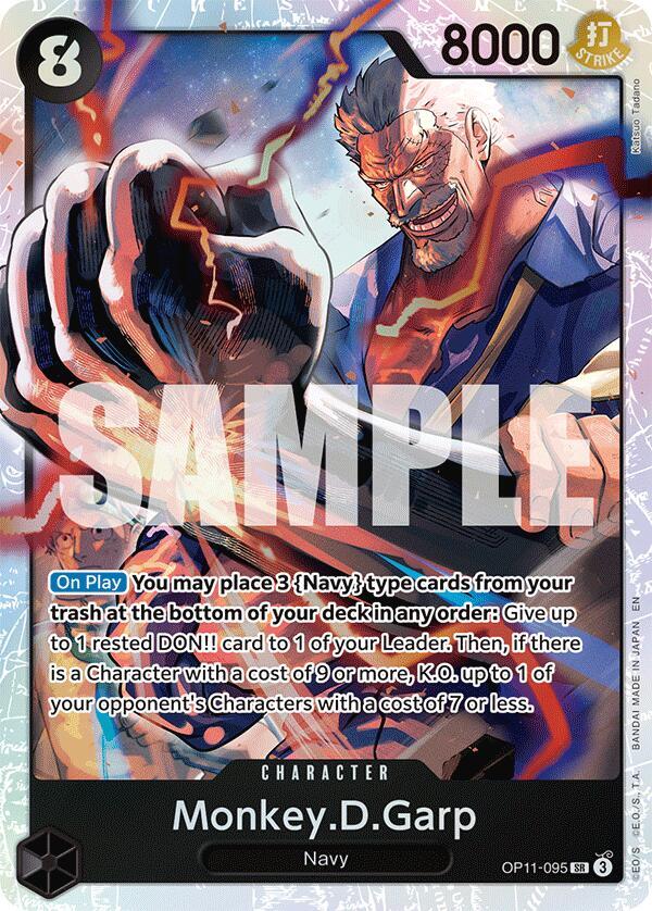 A Fist of Divine Speed - OP11-095 - Monkey.D.Garp - SR - Foil
