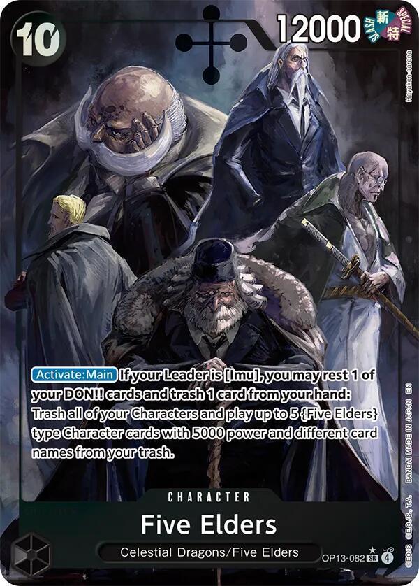 Carrying On His Will - OP13-082 - Five Elders (Alternate Art) - SR