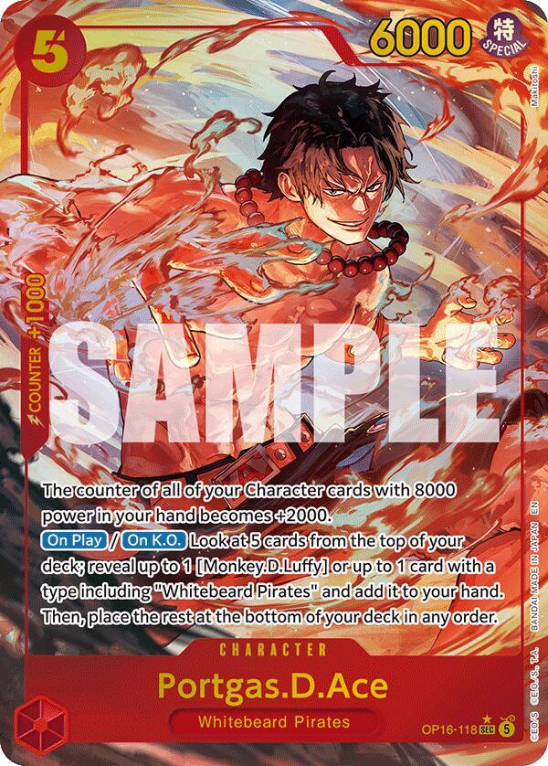 The Time of Battle - OP16-118 - Portgas.D.Ace (118) (Alternate Art) - SEC