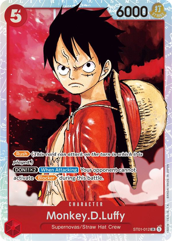 Starter Deck 1: Straw Hat Crew - ST01-012 - Monkey.D.Luffy (012) - SR - Foil