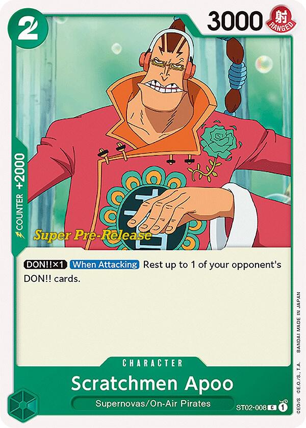 Super Pre-Release Starter Deck 2: Worst Generation - ST02-008 - Scratchmen Apoo - C