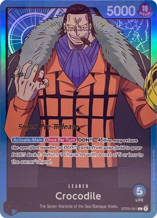 Super Pre-Release Starter Deck 3: The Seven Warlords of the Sea - ST03-001 - Crocodile (001) - L