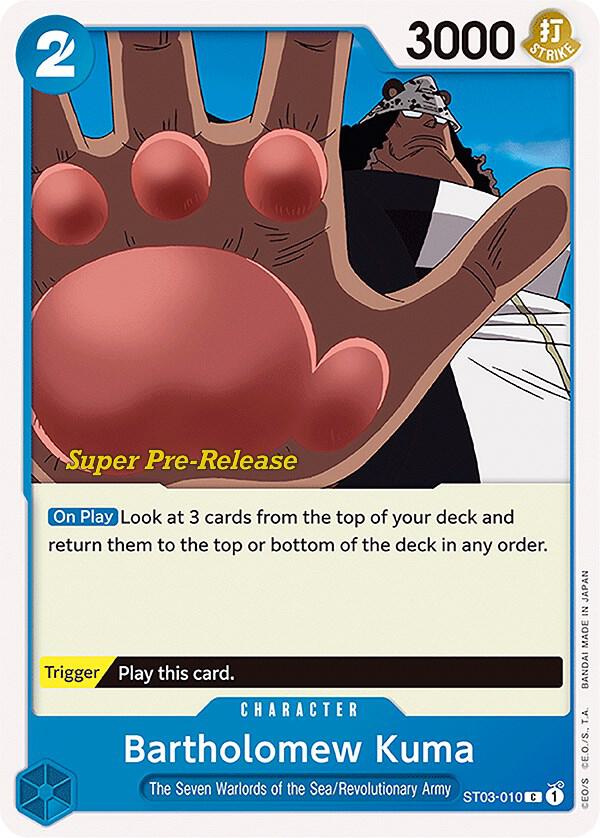 Super Pre-Release Starter Deck 3: The Seven Warlords of the Sea - ST03-010 - Bartholomew Kuma - C