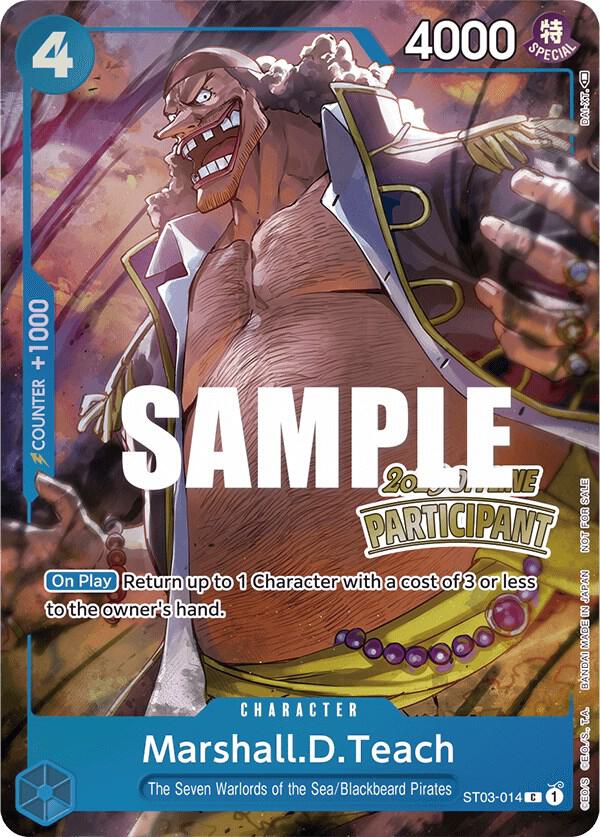 One Piece Promotion Cards - ST03-014 - Marshall.D.Teach (Offline Regional 2023) [Participant] - PR