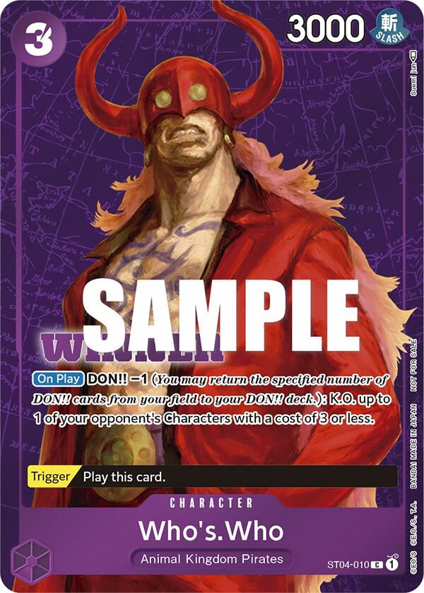 One Piece Promotion Cards - ST04-010 - Who's.Who (Tournament Pack Vol. 3) [Winner] - PR