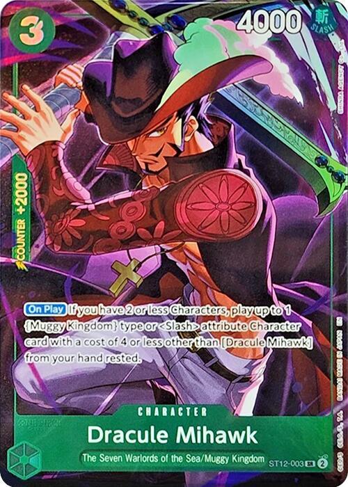 One Piece Promotion Cards - ST12-003 - Dracule Mihawk (Illustration Box Vol.4) - SR