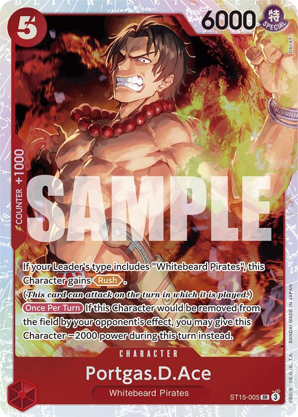 Starter Deck 15: RED Edward.Newgate - ST15-005 - Portgas.D.Ace - SR - Foil