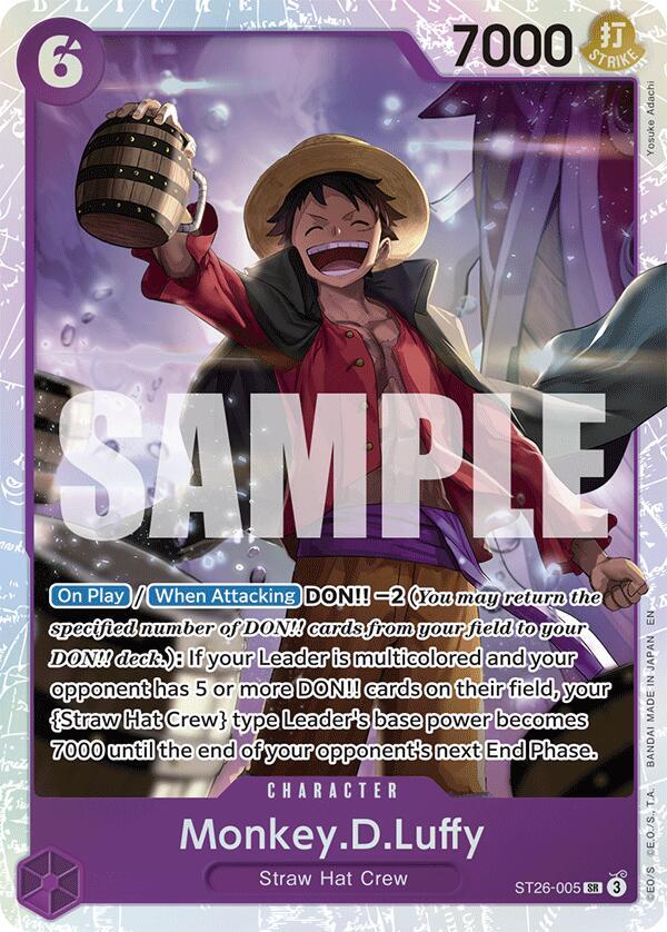 Starter Deck 26: PURPLE/BLACK Monkey.D.Luffy - ST26-005 - Monkey.D.Luffy (ST26-005) - SR - Foil