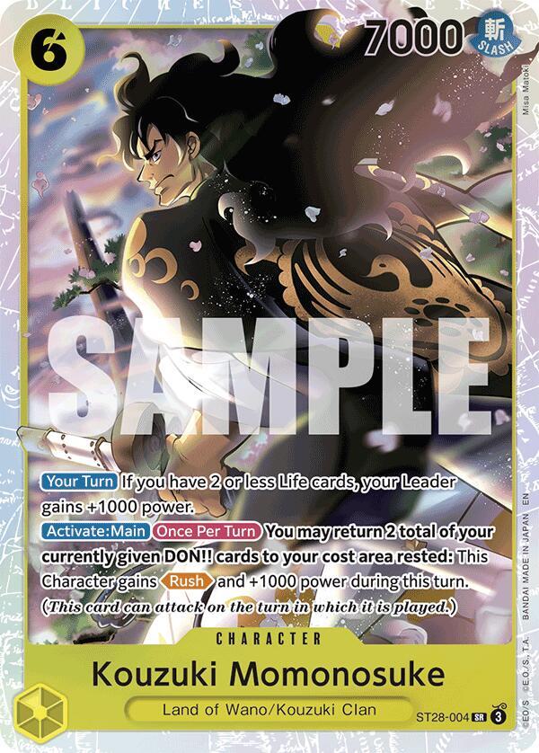 Starter Deck 28: GREEN/YELLOW Yamato - ST28-004 - Kouzuki Momonosuke - SR - Foil