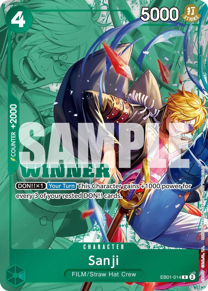 One Piece Promotion Cards - EB01-014 - Sanji (Winner Pack 2025 Vol. 1) - R