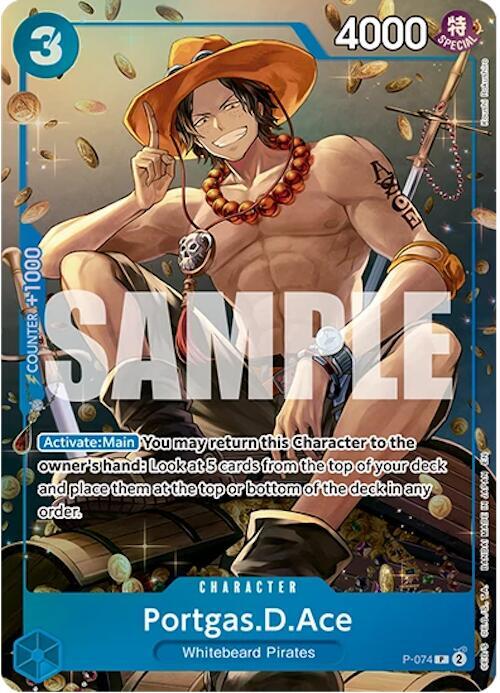 One Piece Promotion Cards - P-074 - Portgas.D.Ace (Tin Pack Set Vol. 2) - PR